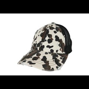 Cowprint trucker hat